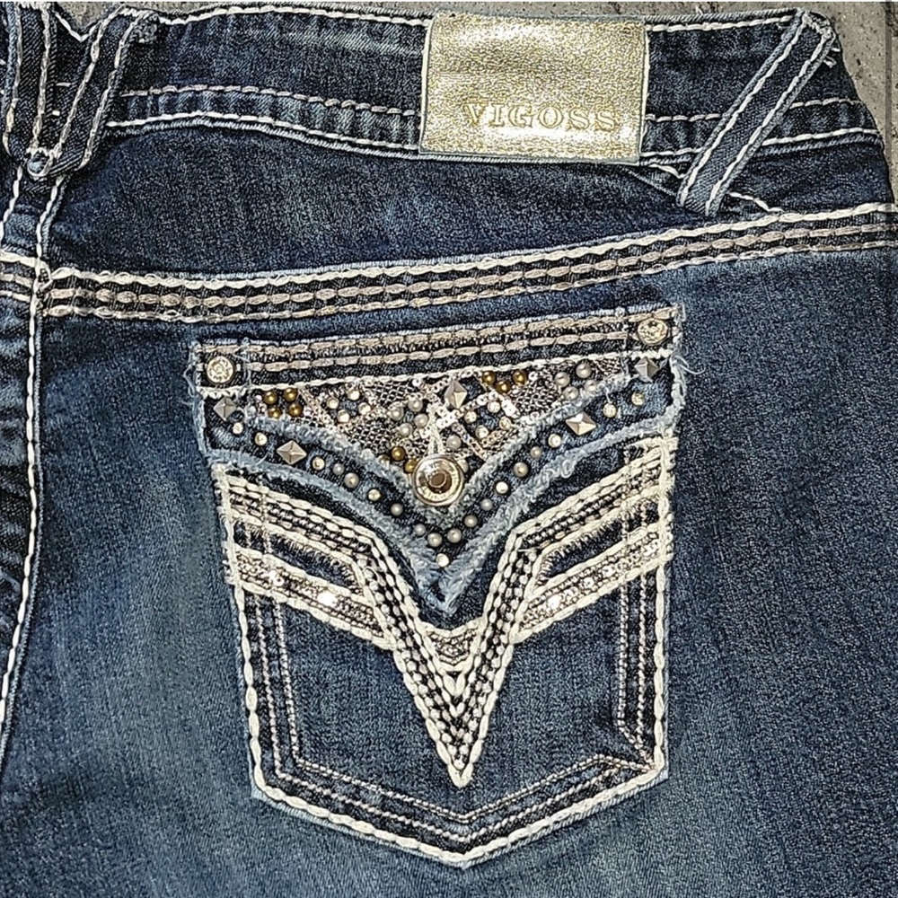 VIGOSS Jeans The NewYork Boot Cut detailed with rhinestones and embroidery